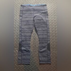 Lululemon Athletica Gray Striped Leggings